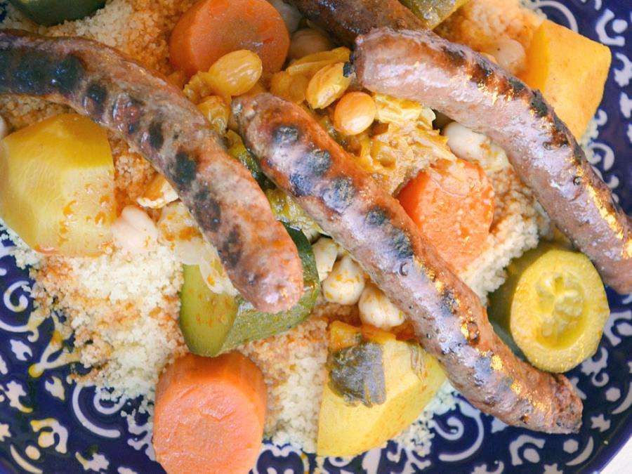 Couscous merguez and meat ball